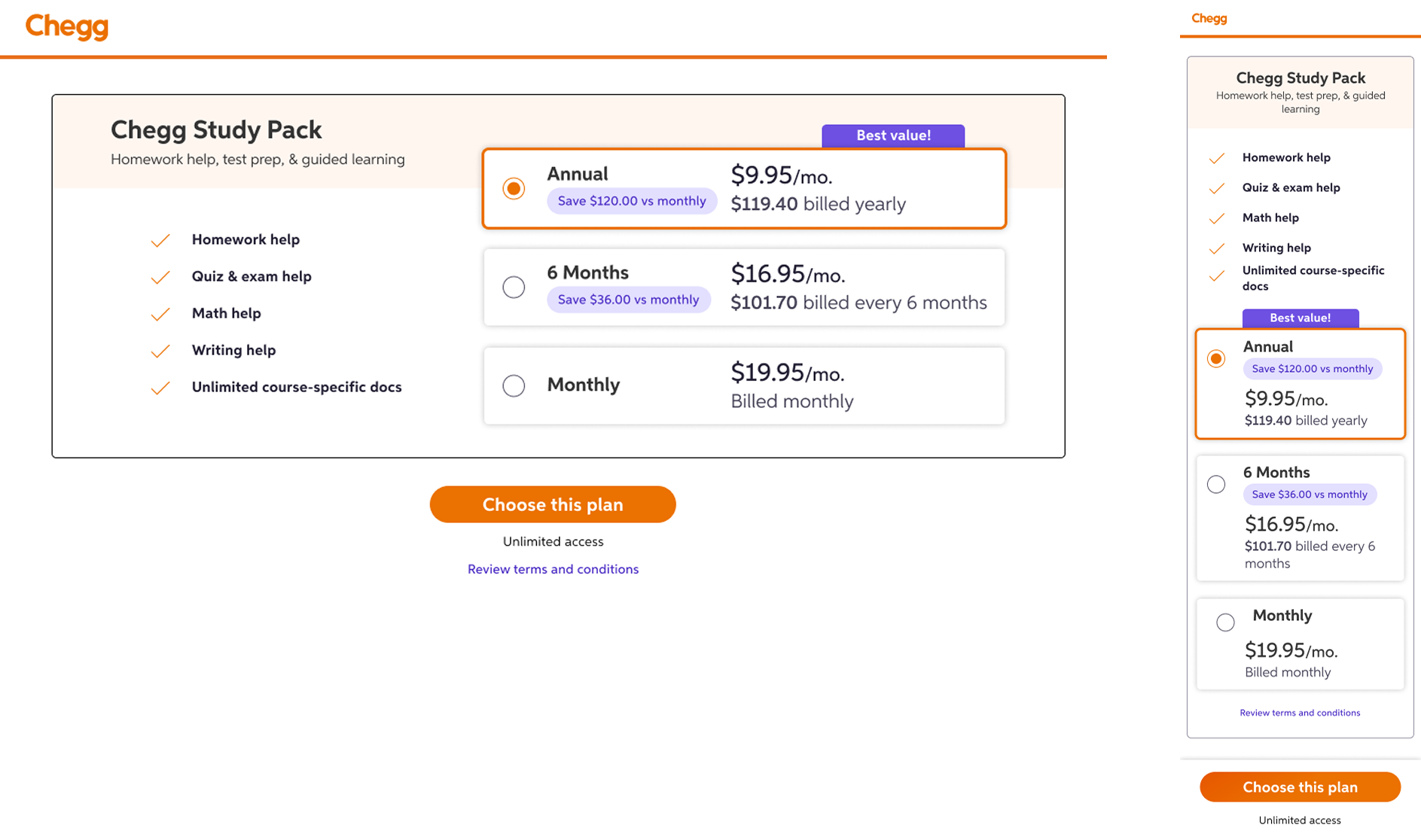 Example of previous design