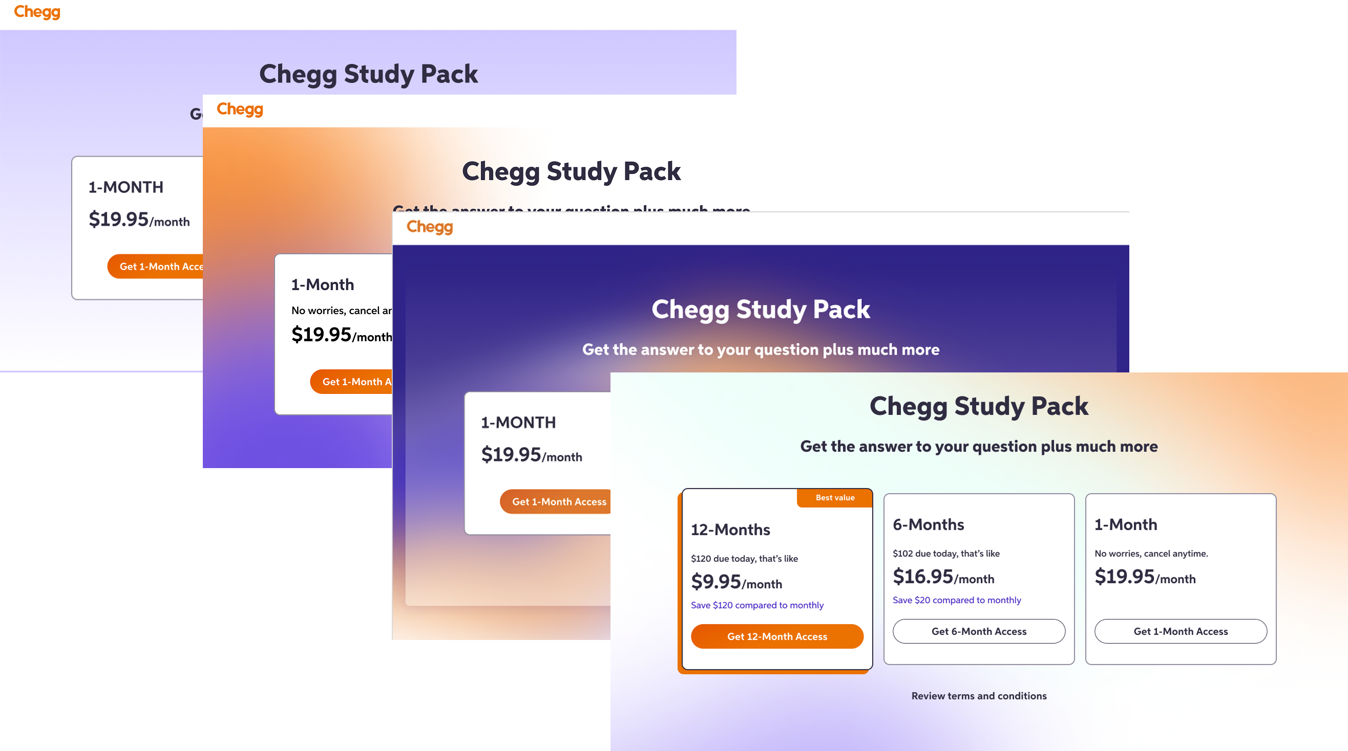 Iterations with creative marketing